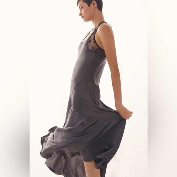 NEW Anthropologie Seamed Silk Dress - Picture 2 of 10